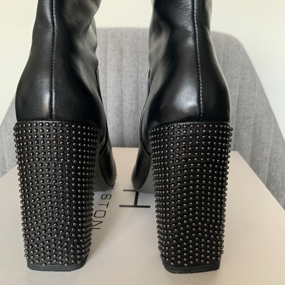 Halston Lea black leather boots - size 9 - Picture 2 of 12